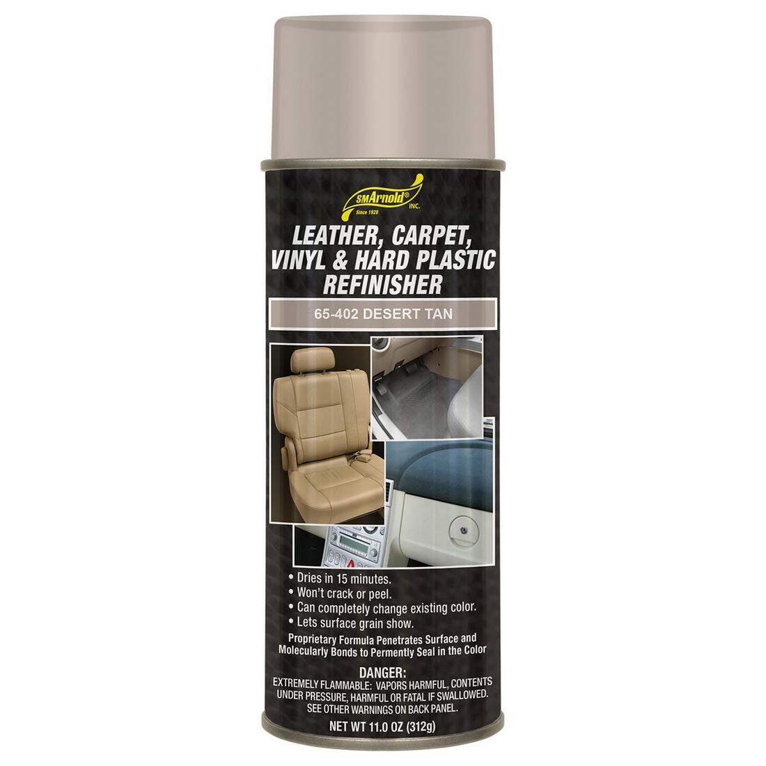 S.M. Arnold Desert Tan 11oz aerosol can for fast, durable refinishing.