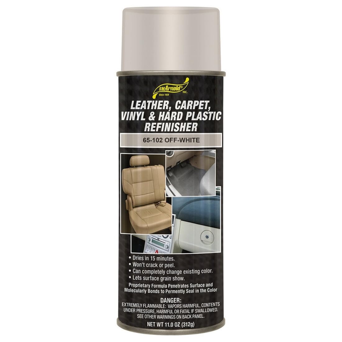 SM Arnold refinishing spray paint off-white 11 oz for durable interior restoration