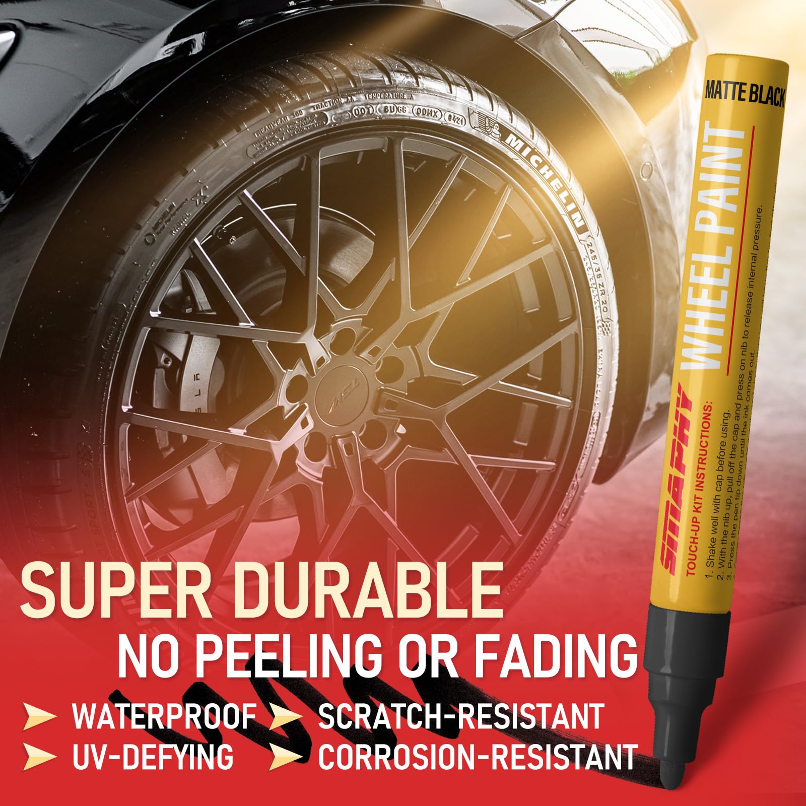 SMAPHY cleaning wipes readying the wheel surface for better paint adhesion