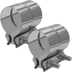 SmaringWing 2.5 inch exhaust clamp close-up in 304 stainless steel for durable sealing.