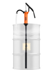 SMART JERRY 55-gallon drum pump on drum for clean transfer