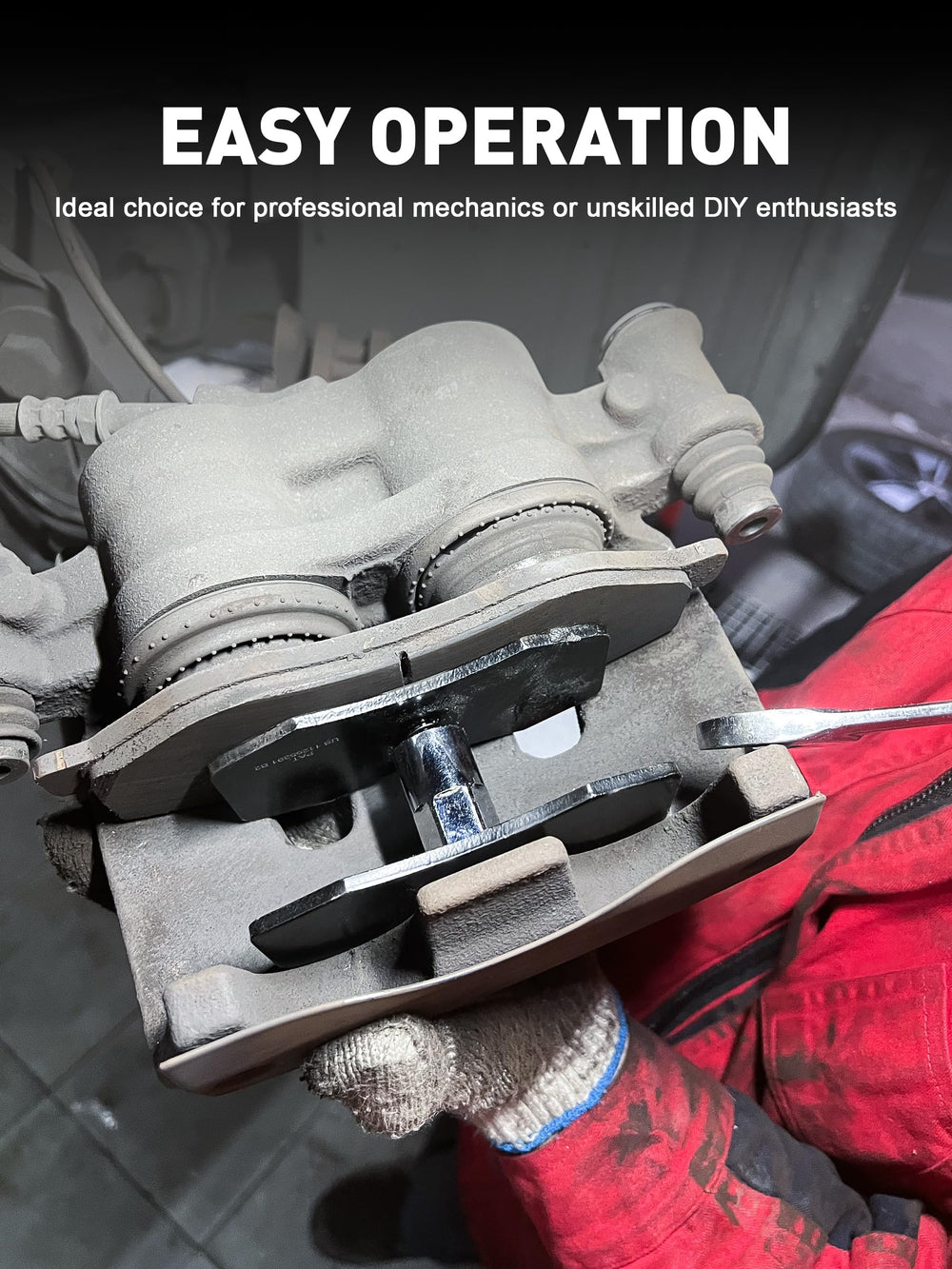 Centralized ratchet distributes force evenly to prevent piston misalignment.