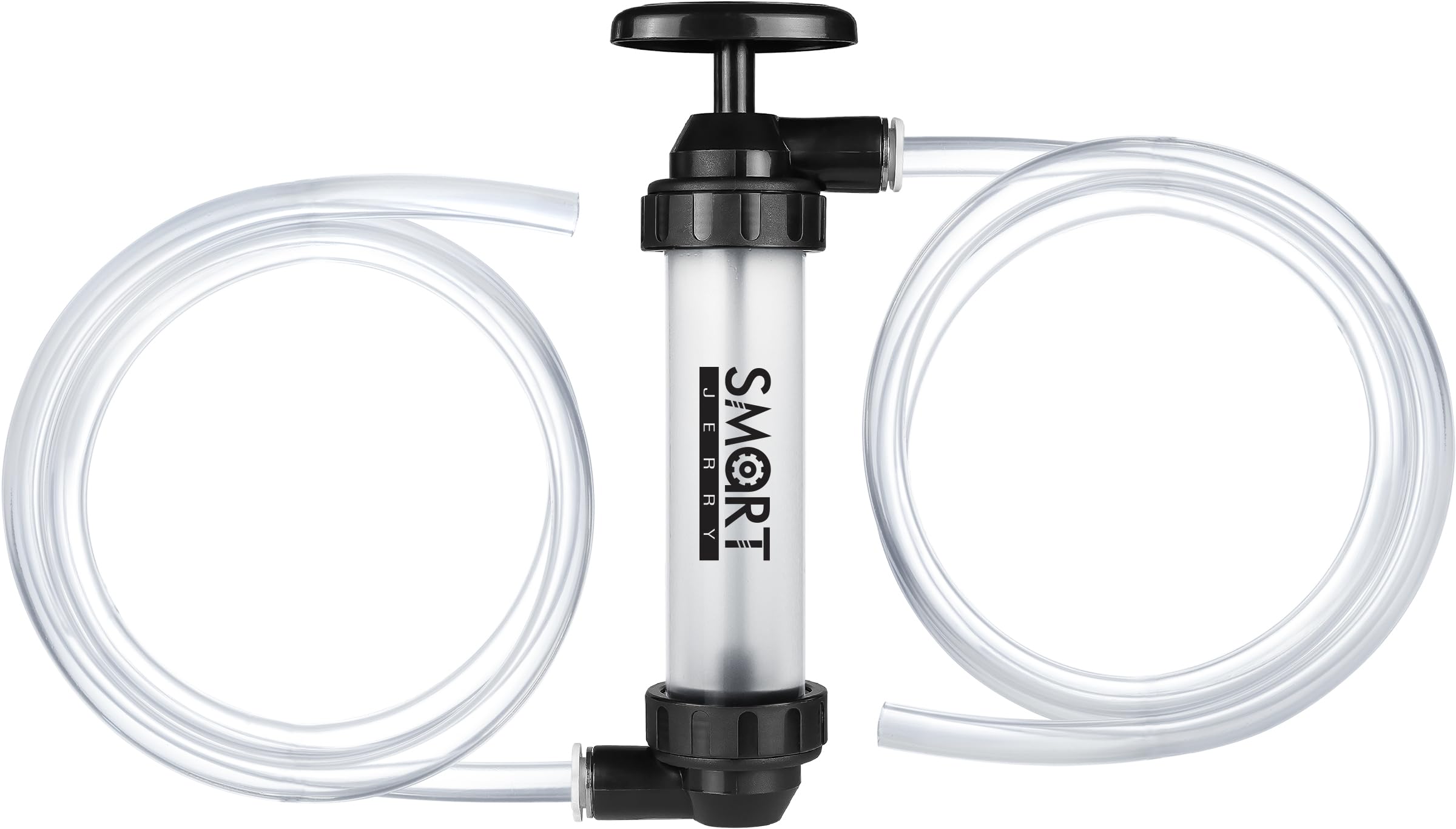 SMART JERRY clear-view siphon design for easy monitoring during fuel transfer.
