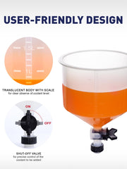 SMART JERRY adaptor with rubber gasket prevents spills during coolant changes.