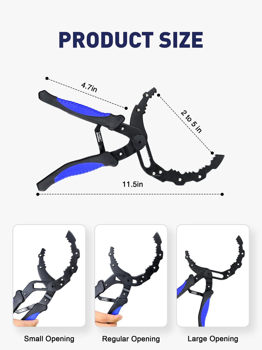 SMART JERRY self-adjusting spring tension adapts to size, saving time.