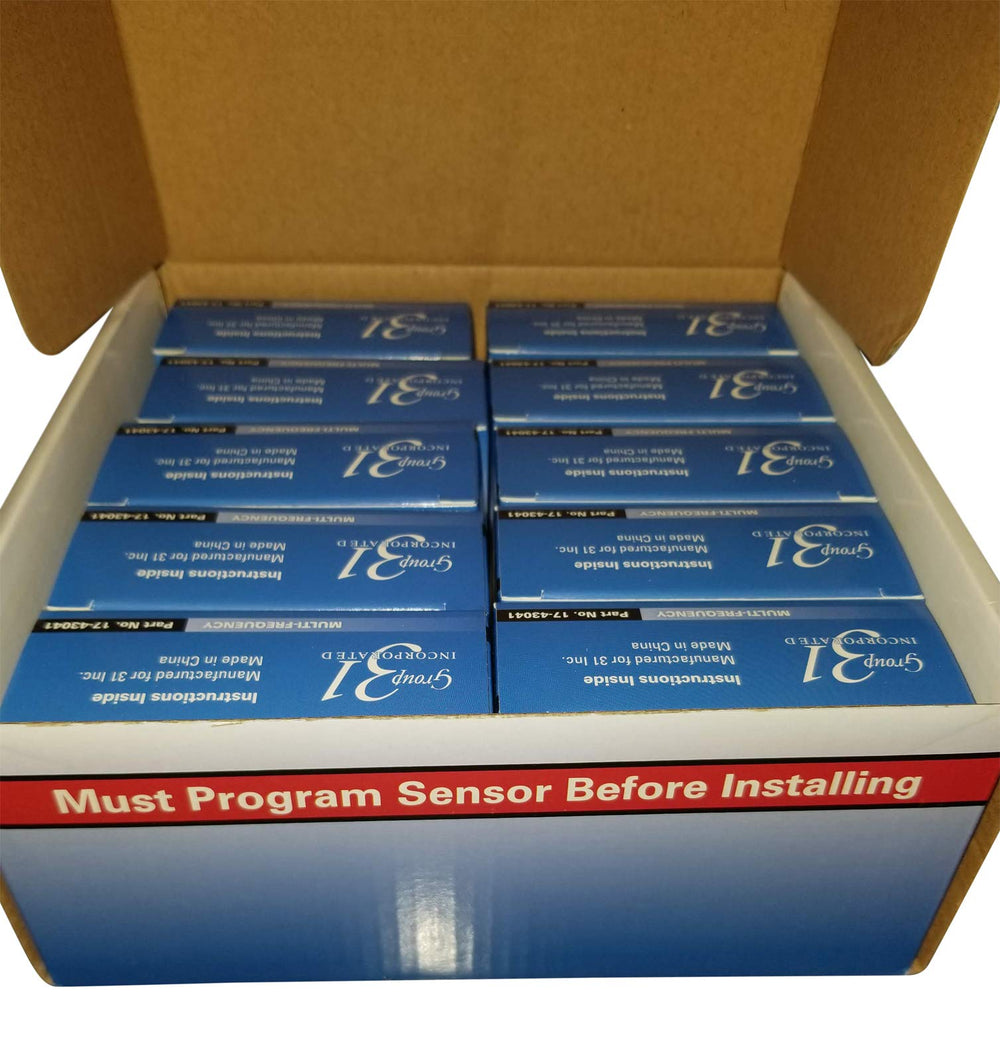 SMART SENSOR TPMS 17-43041 packaging highlights easy installation.