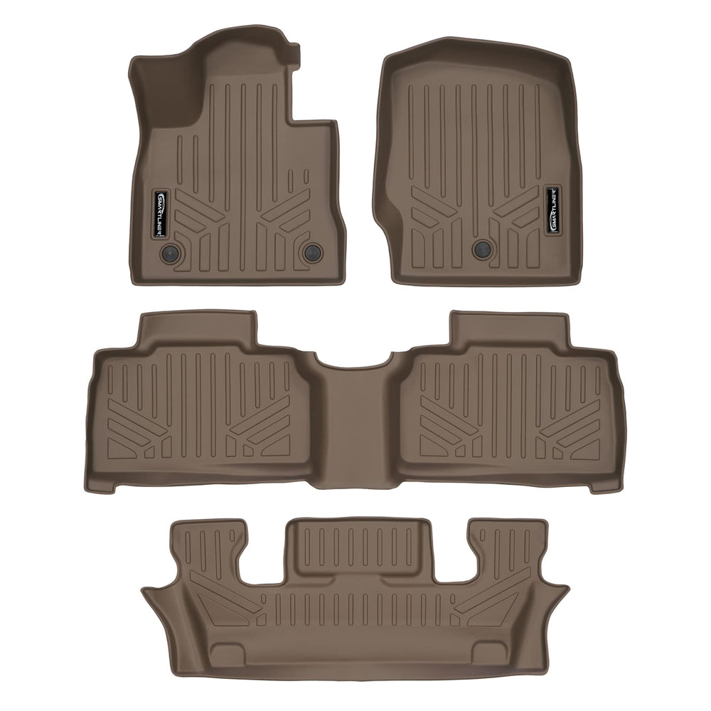 SMARTLINER 3-Row Floor Mats for Ford Explorer, front-driver view, all-weather protection.