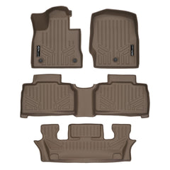 SMARTLINER 3-Row Floor Mats for Ford Explorer, front-driver view, all-weather protection.