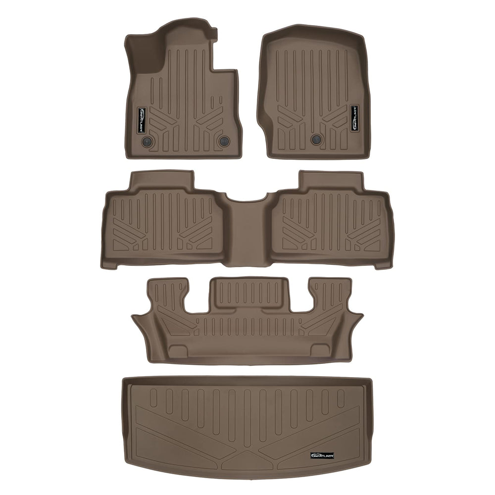 SMARTLINER Explorer 3-row mats behind the 3rd row protect carpets from spills and mud