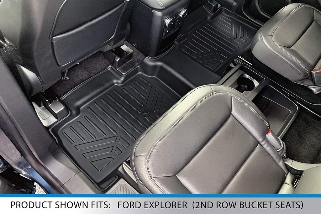 SMARTLINER Explorer 3-Row mats all-weather coverage guards against snow and mud.