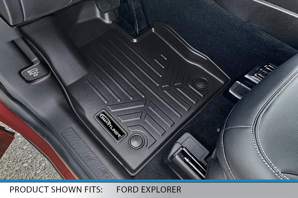 SMARTLINER Explorer 3-Row mats rear seat area contains messes.