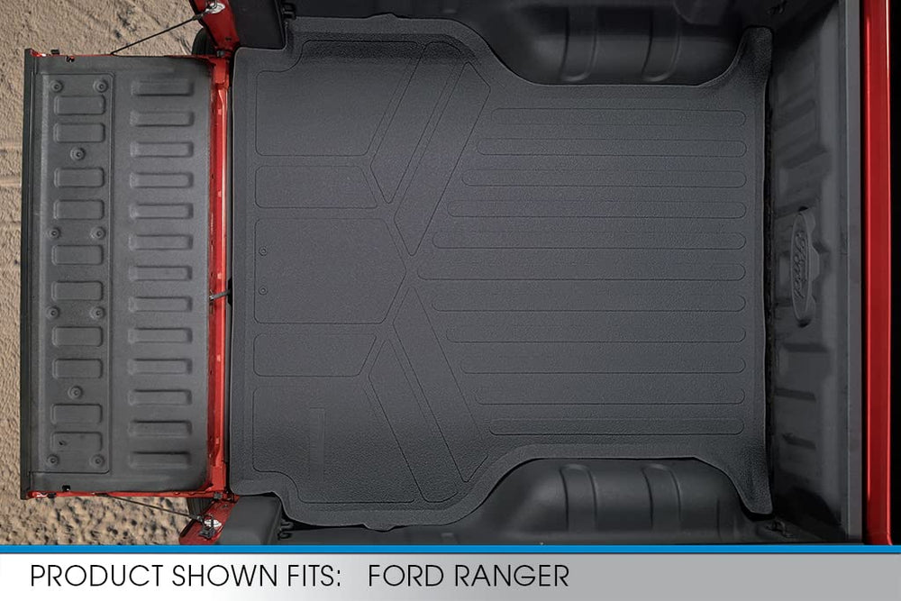 SMARTLINER K0410 bed mat side view shows raised lip shielding against spills.