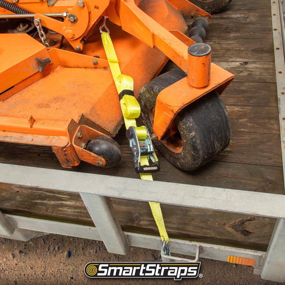 Closeup of aluminum handle on SmartStraps ratchet