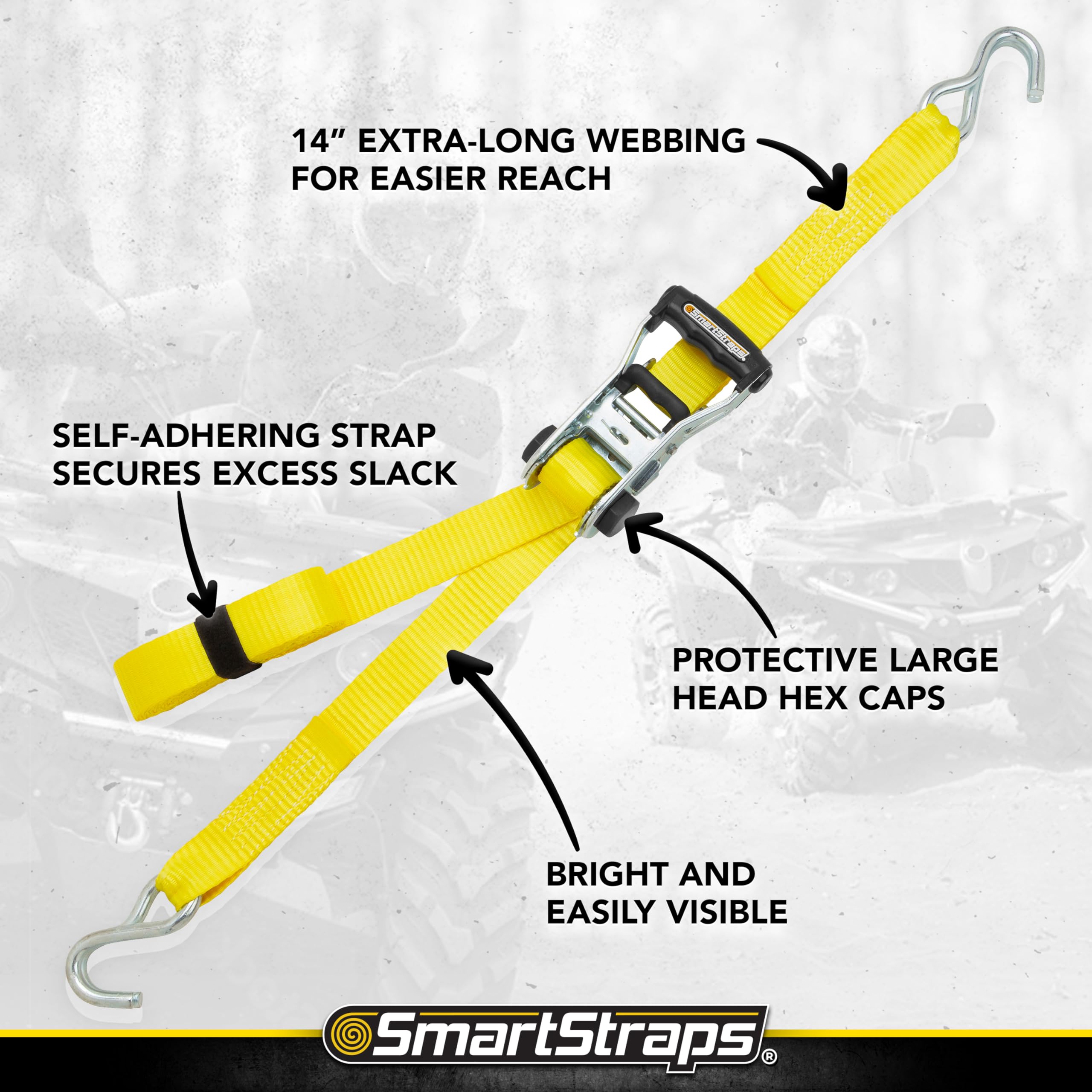 Soft tie loops preventing scratches on cargo with SmartStraps