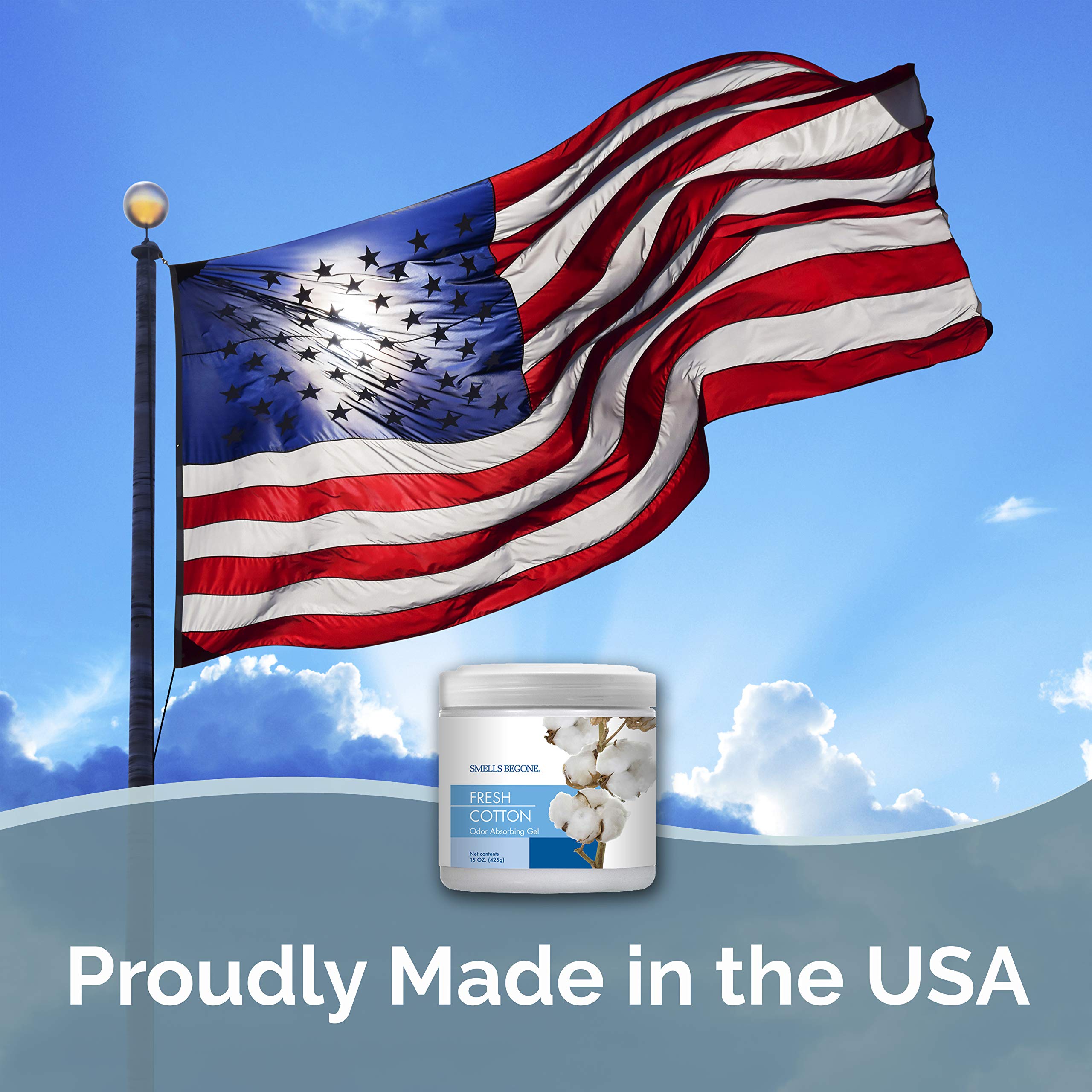 Smells Begone unscented gel absorbs smoke and food odors effectively