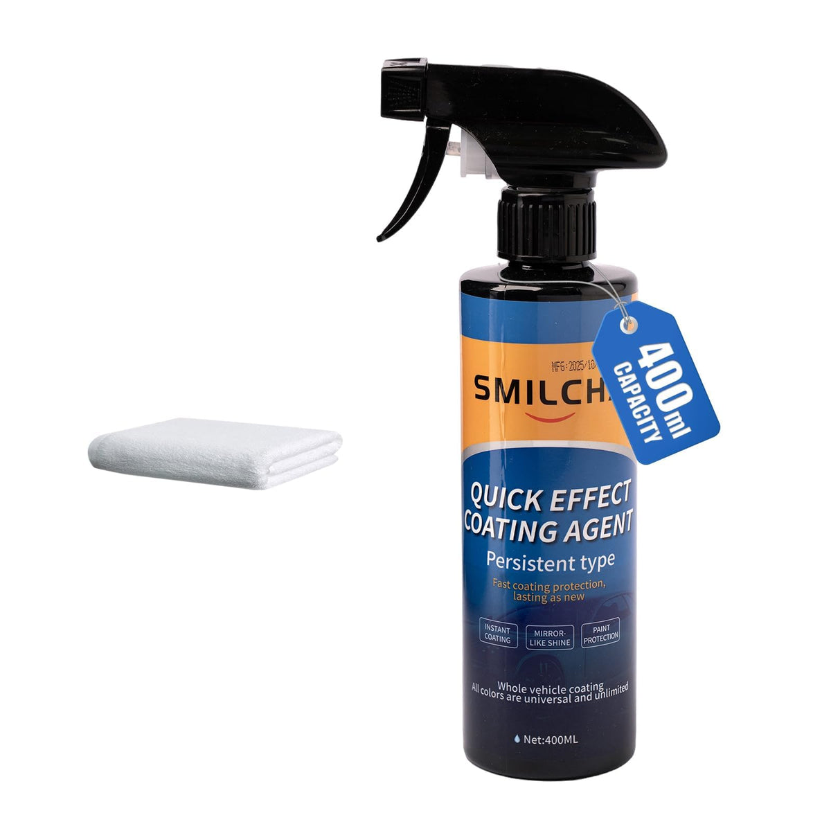 SMILCHA car coating spray on clean paint delivers quick gloss and protection