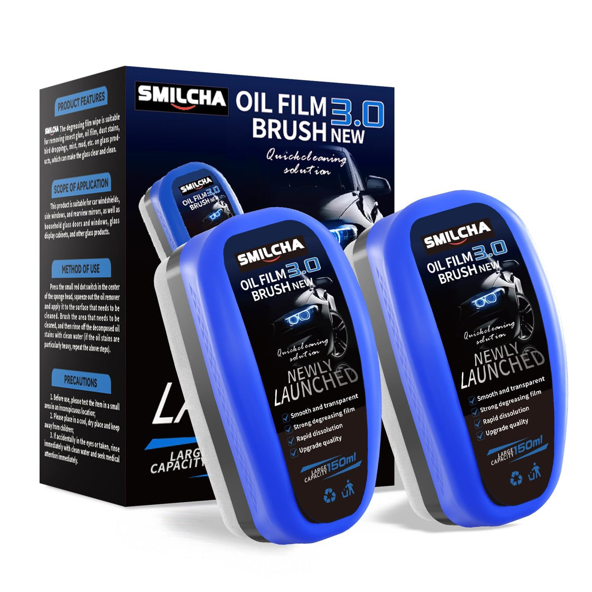 SMILCHA New Upgrade 3.0 oil-film brush for clearer car windows.
