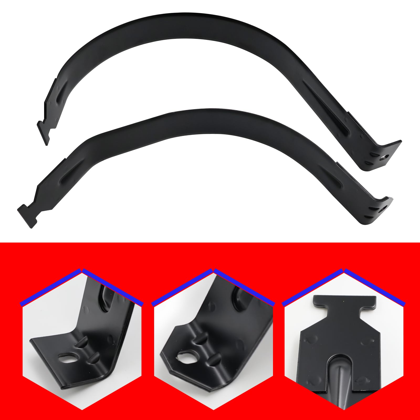 SMMS fuel tank strap metal construction highlights durability and long life.