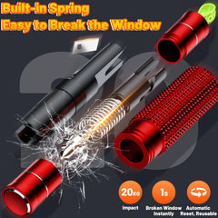 Smosun Safehammer seat belt cutter edge enables fast egress.