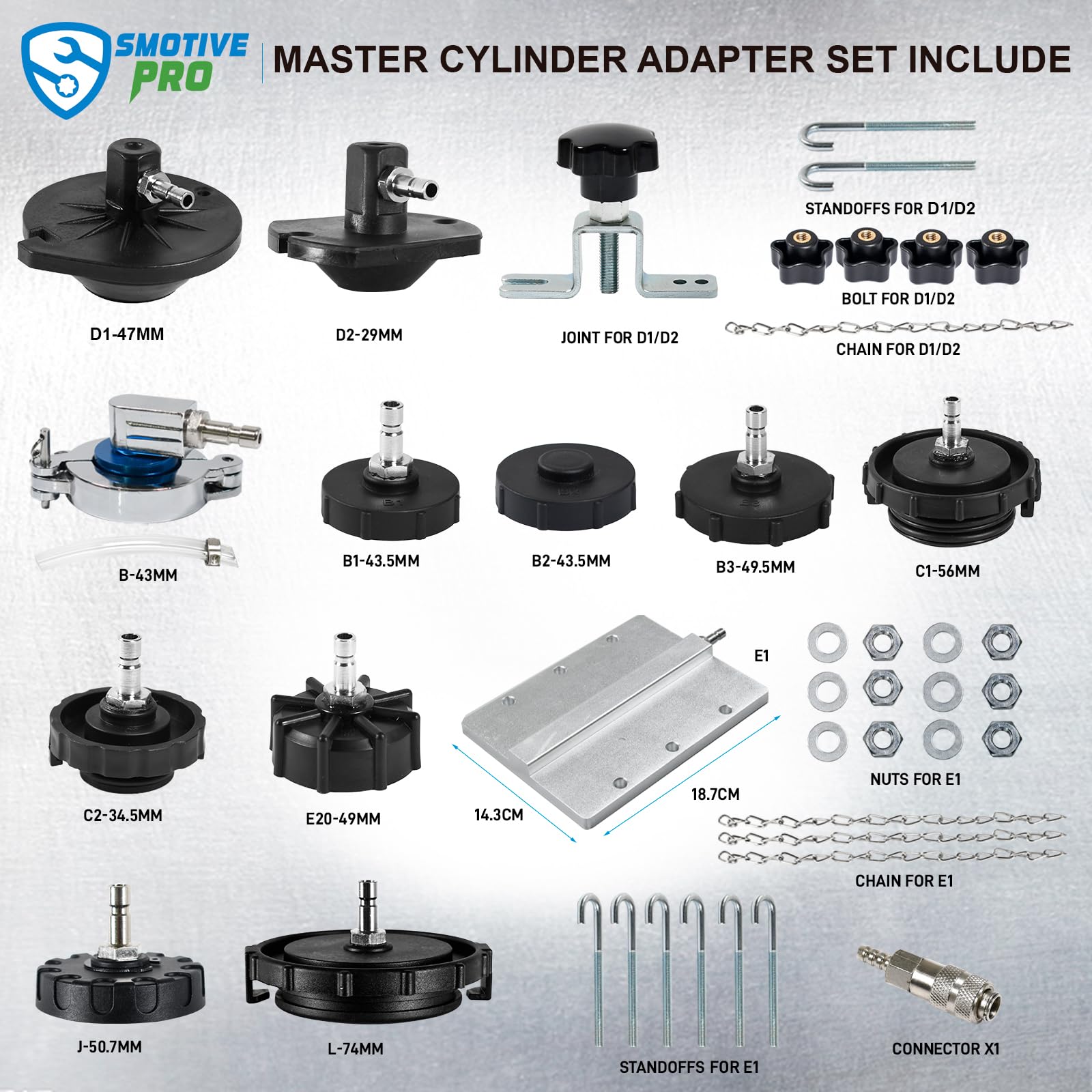 SMOTIVEPRO adapter set highlights Chrysler-Dodge-Jeep compatibility for versatile brake servicing