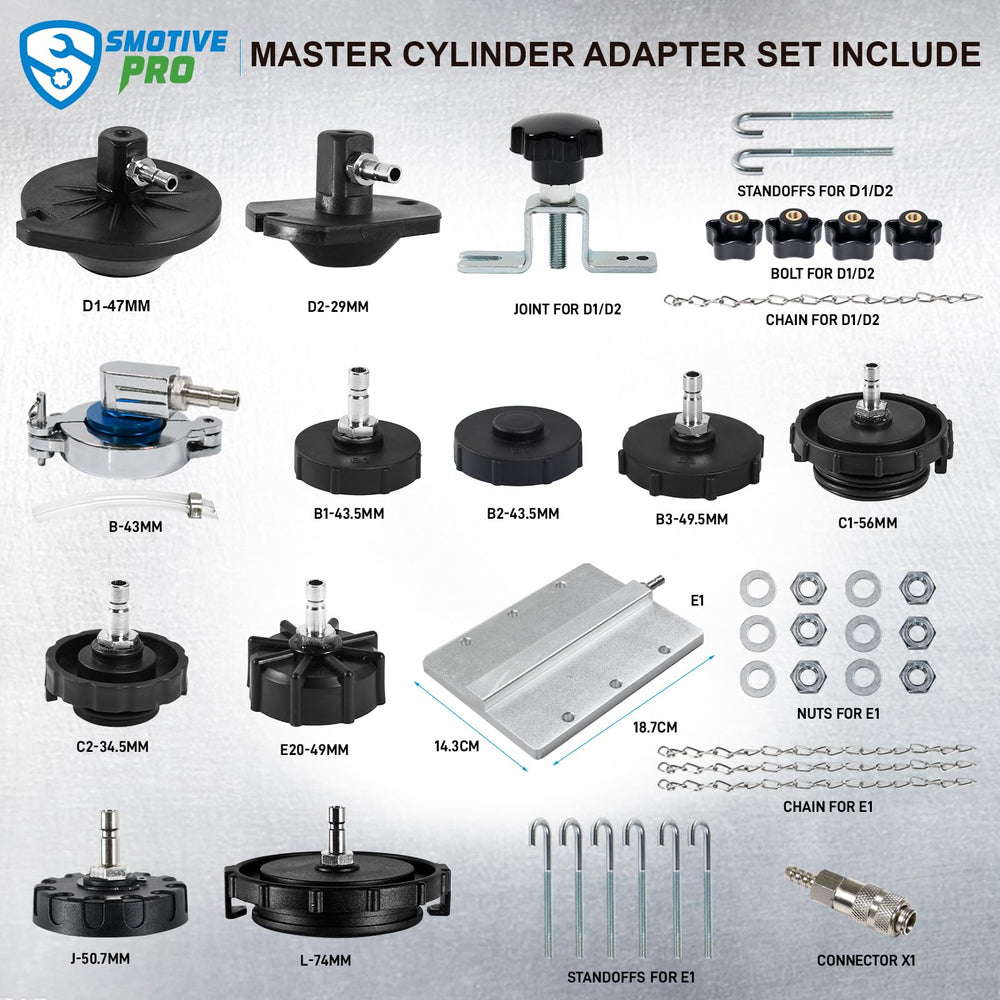 SMOTIVEPRO adapter set highlights Chrysler-Dodge-Jeep compatibility for versatile brake servicing