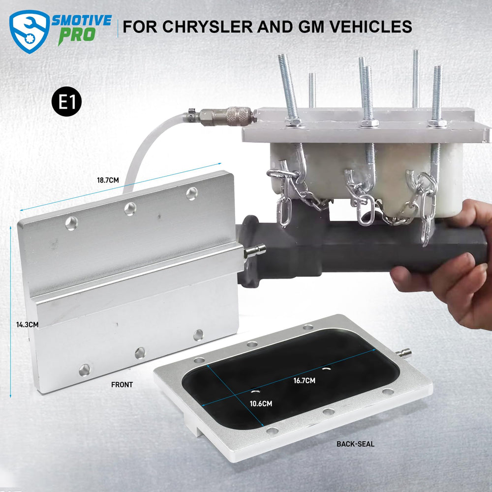 SMOTIVEPRO E1 Chrysler-GM aluminum adapter demonstrates strong, leak-free performance