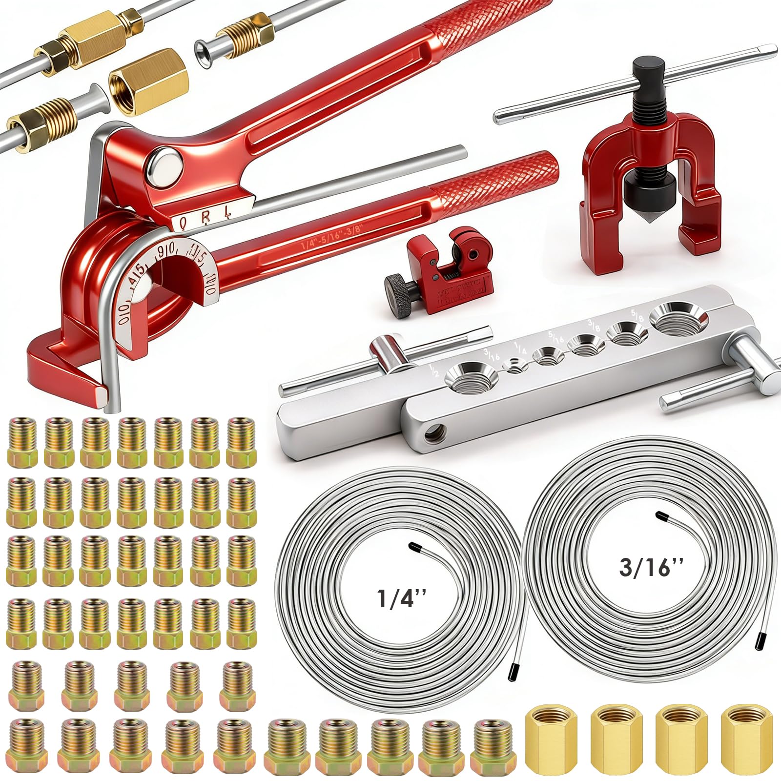 smseace brake line kit setup shows complete system for straightforward installation