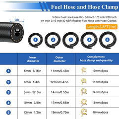 Smseace 3/8 inch ID hose ideal for lawnmower fuel lines