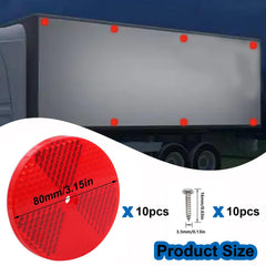 smseace red round reflector mounted on mailbox improves curb visibility