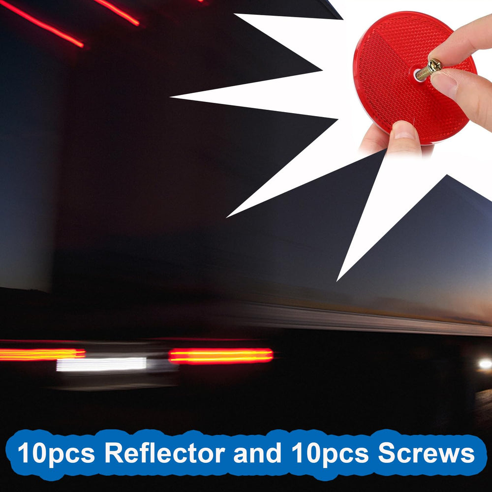 smseace red round reflector withstands rain and heat for year-round outdoor use
