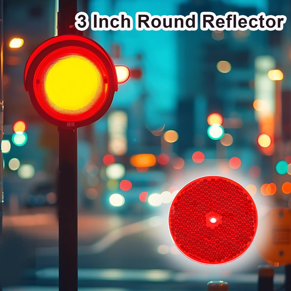 smseace red round reflector provides uniform light reflection from angles