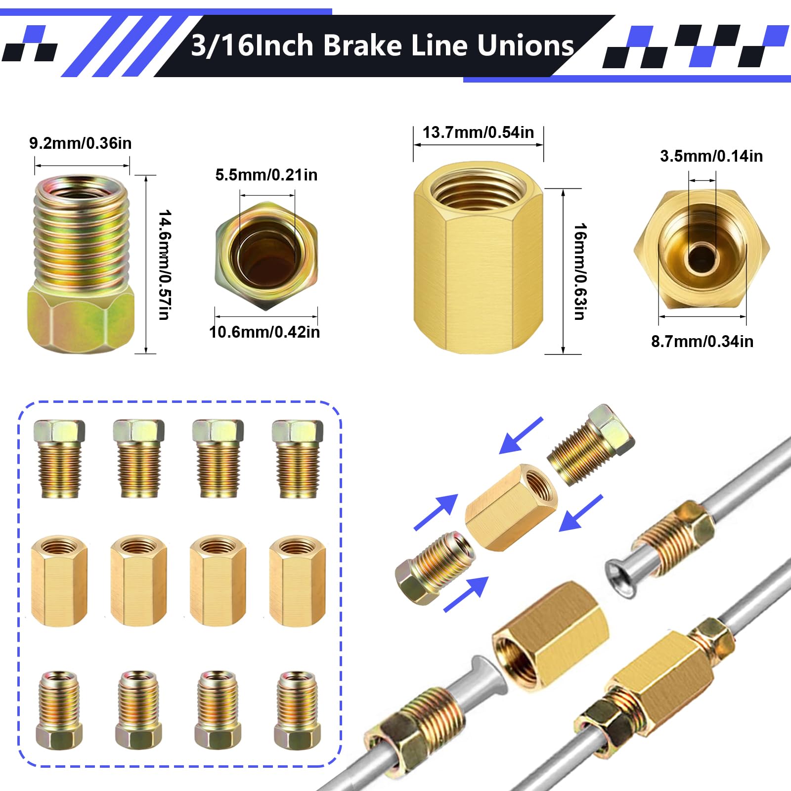 smseace zinc-plated brake line showing corrosion resistance