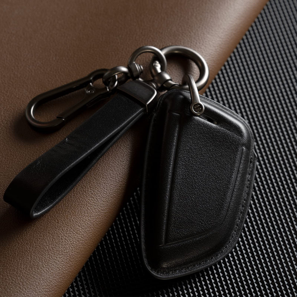 Smyfob BMW Key Fob Cover leather lanyard attachment, handy keychain on the go.