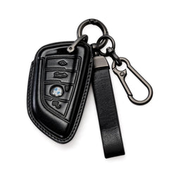 Smyfob BMW Key Fob Cover leather material close-up, premium protection and elegant shine.