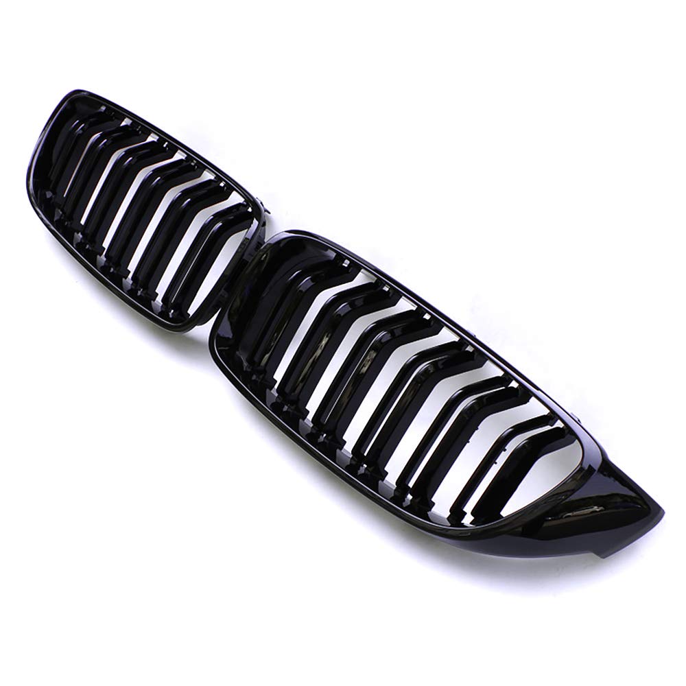 SNA F32 two-piece grille front view, bold black slats for BMW 4 Series.