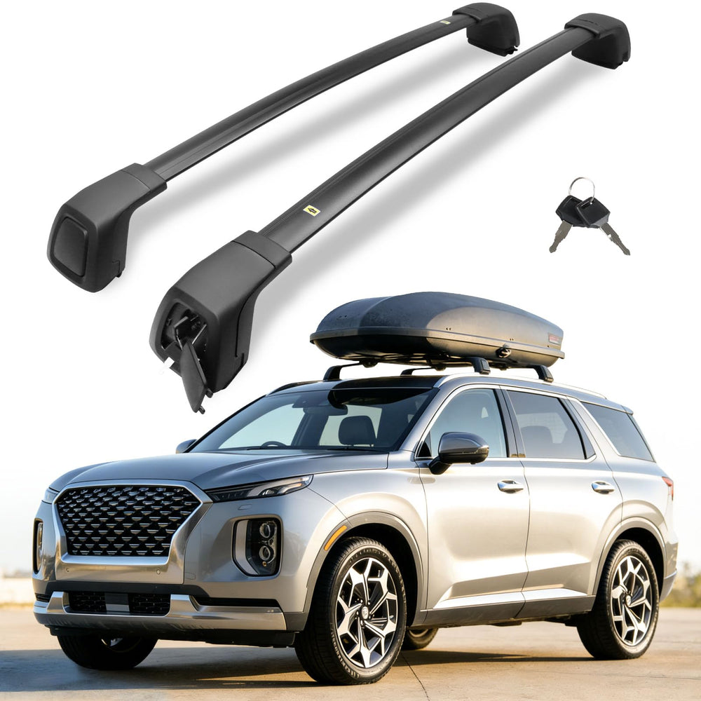 Snailfly aluminum roof rack crossbars designed for Palisade fit, enabling secure cargo transport