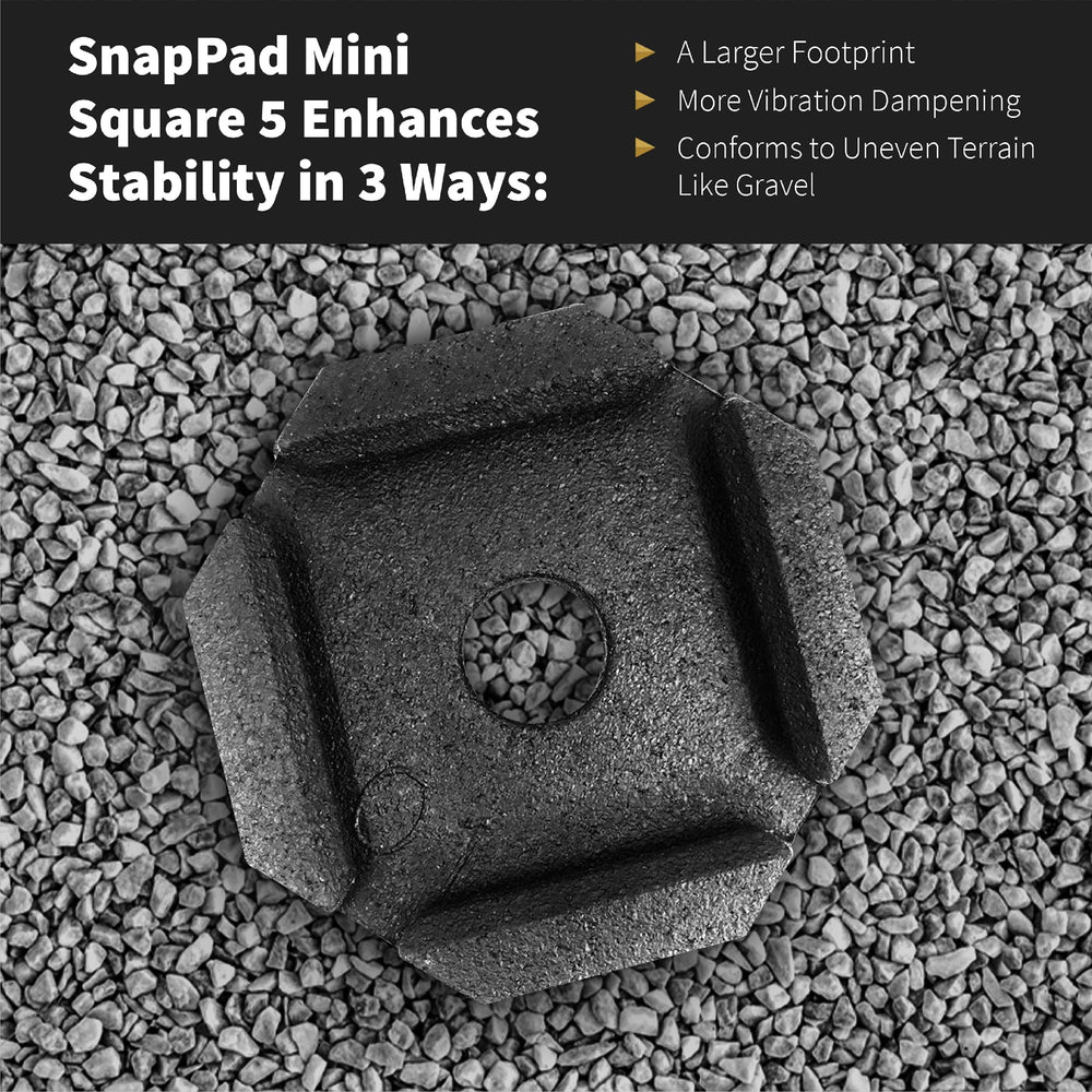 SnapPad Mini Square 5 four-pack helps faster, steadier leveling.