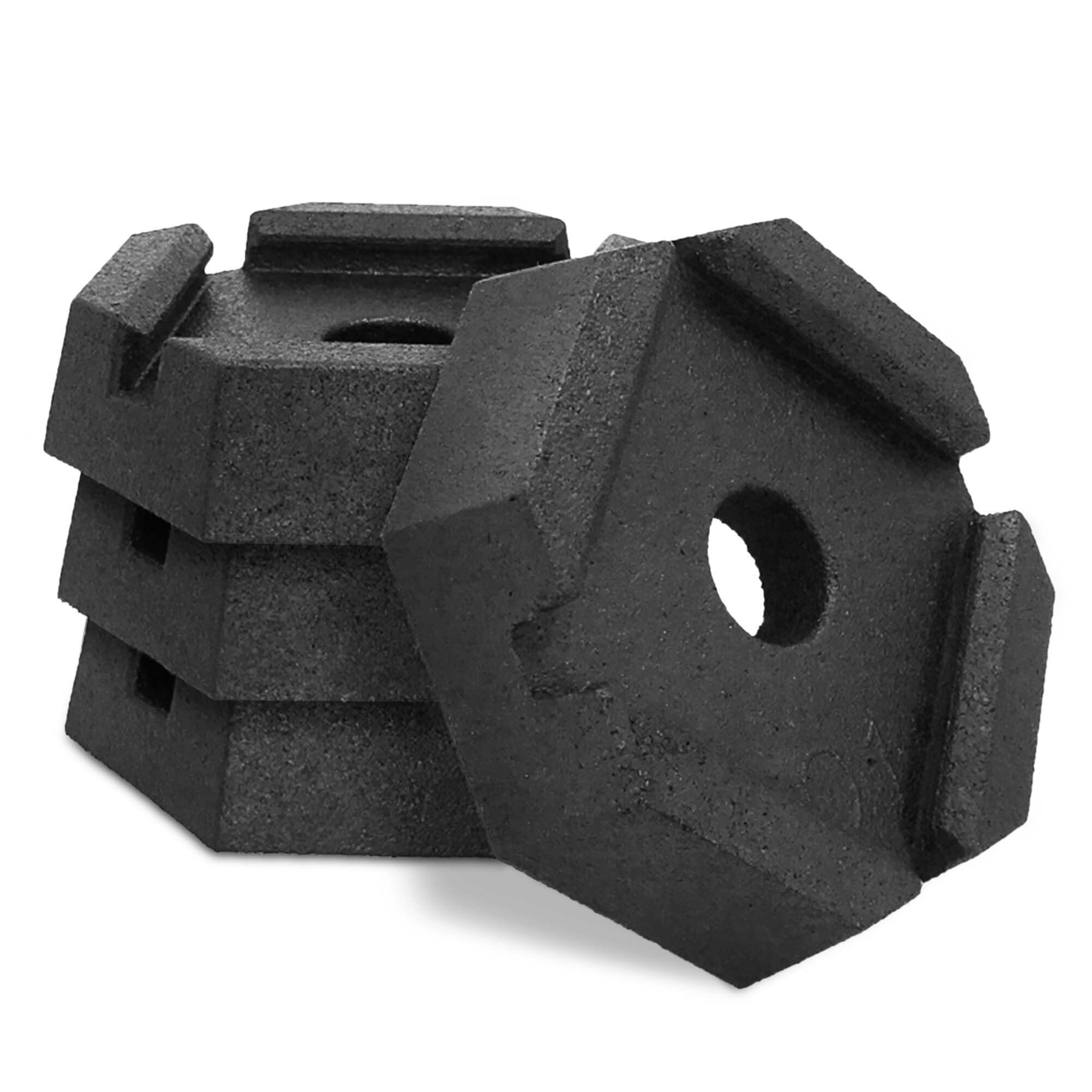SnapPad Mini Square 5 setup on RV feet enhances stability on uneven ground.