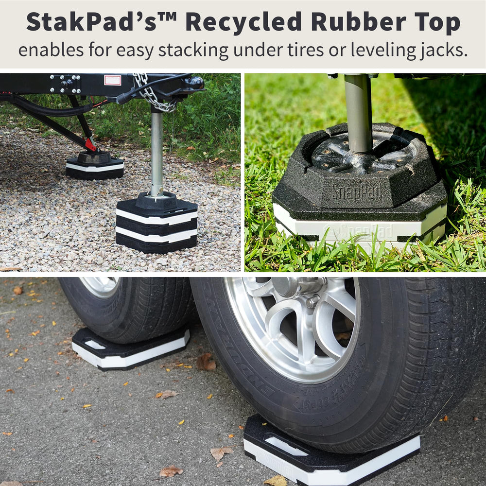 SnapPad StakPad built-in handle enables easy transport