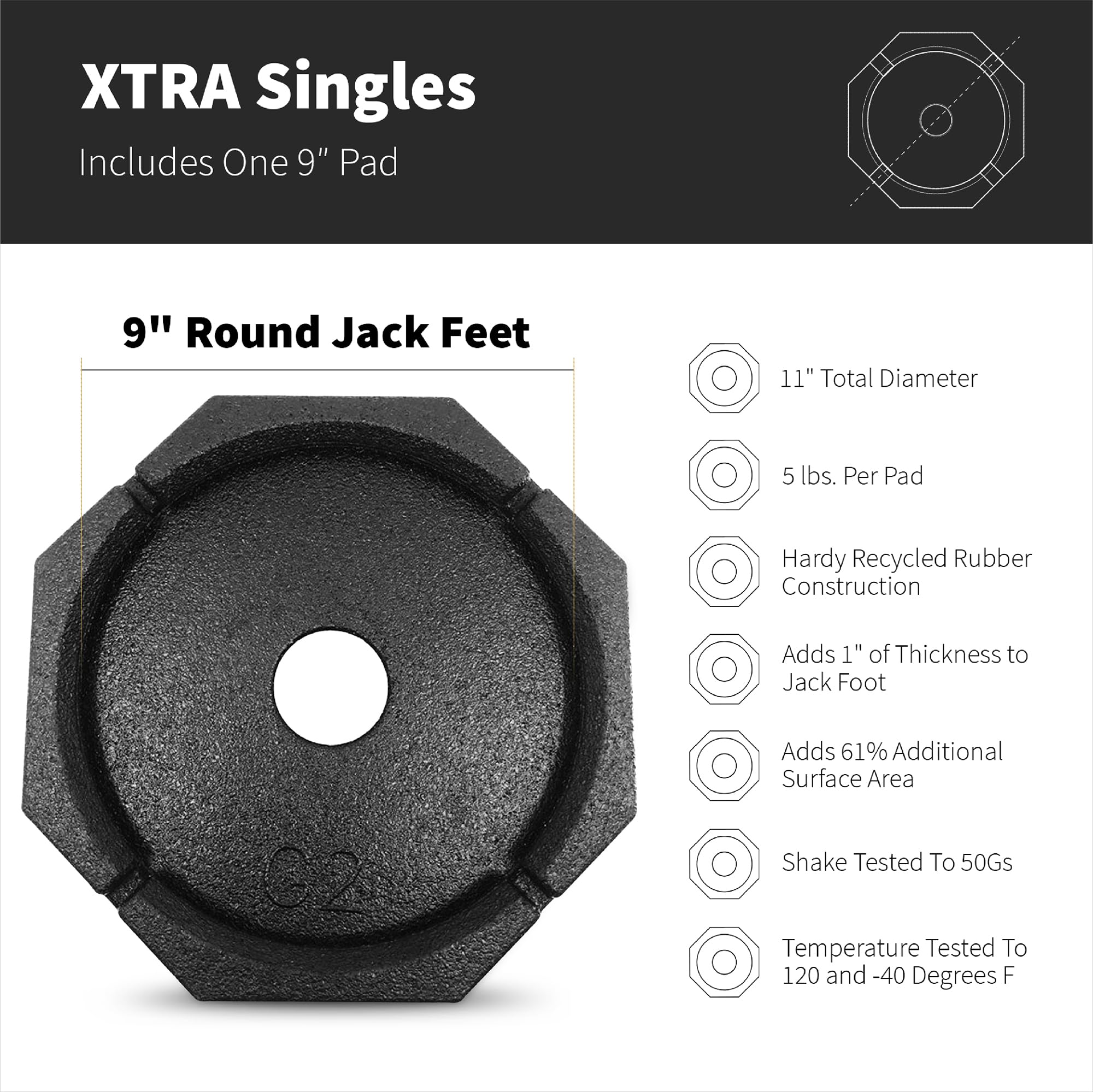 SnapPad XTRA Singles on landing foot demonstrates stable contact on uneven terrain
