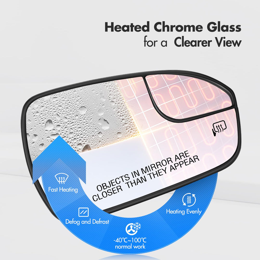 SNEMEEY chromed glass provides clearer view and reduced glare