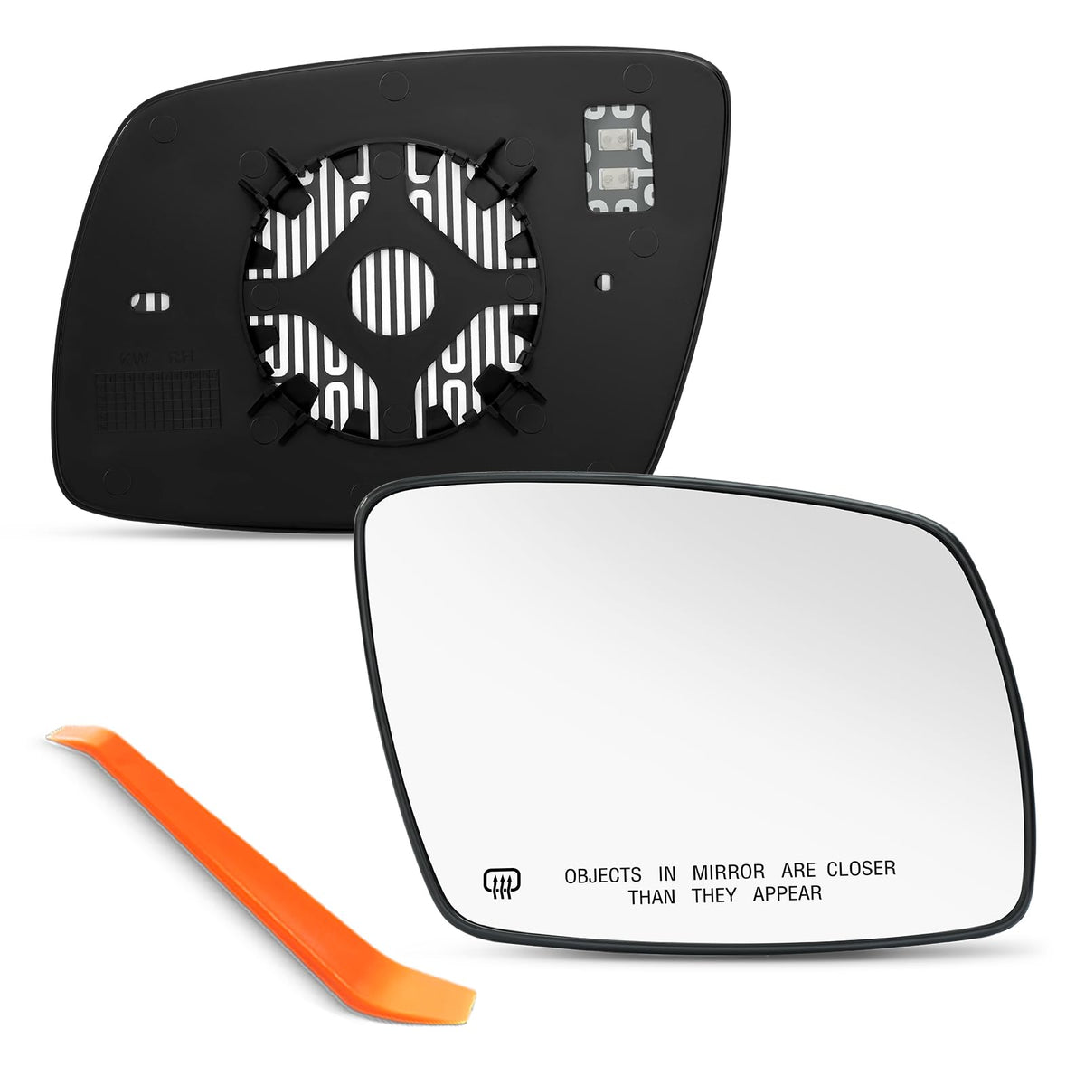 SNEMEEY Dodge Journey right side mirror glass chrome with quick heating for clearer visibility