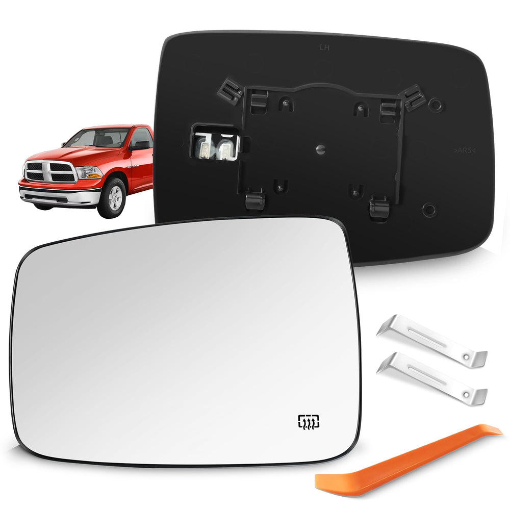 SNEMEEY left mirror glass for Dodge Ram with precise fit and easy replacement