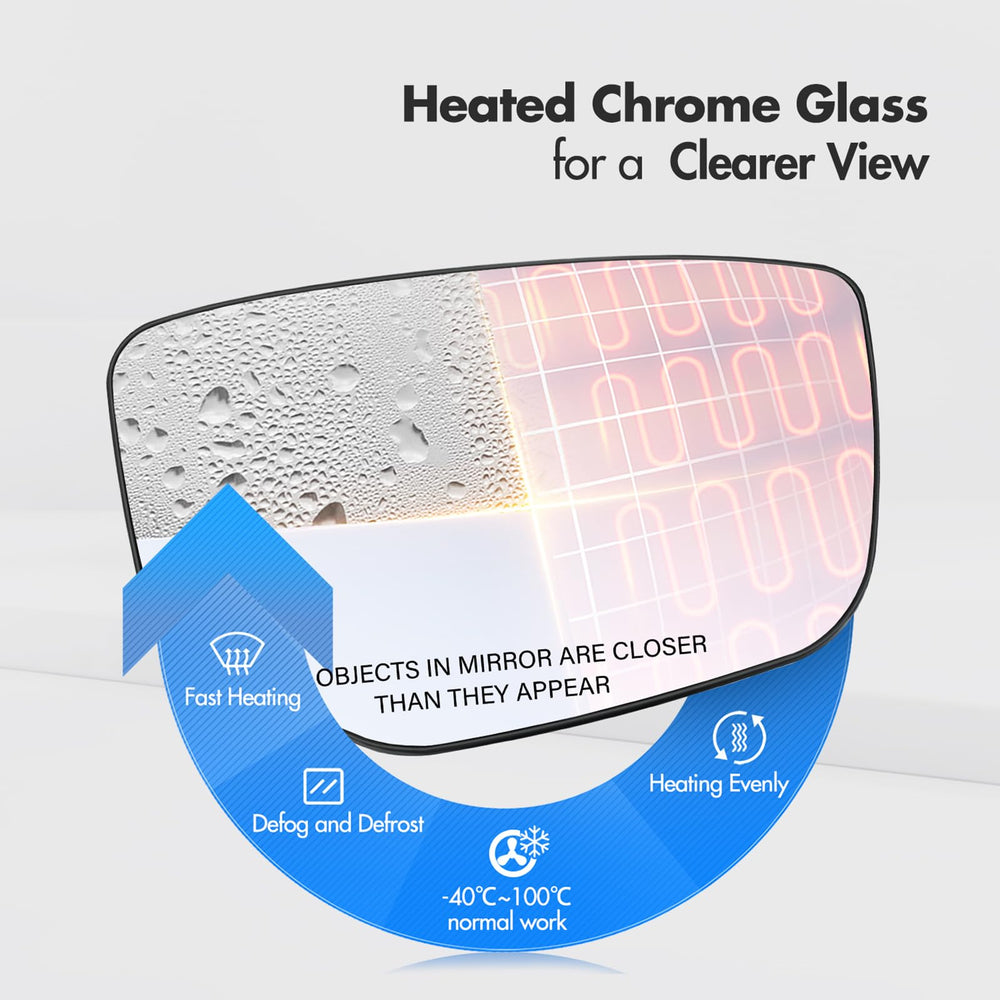 SNEMEEY Honda Accord chrome-glass mirror for crisper reflections.