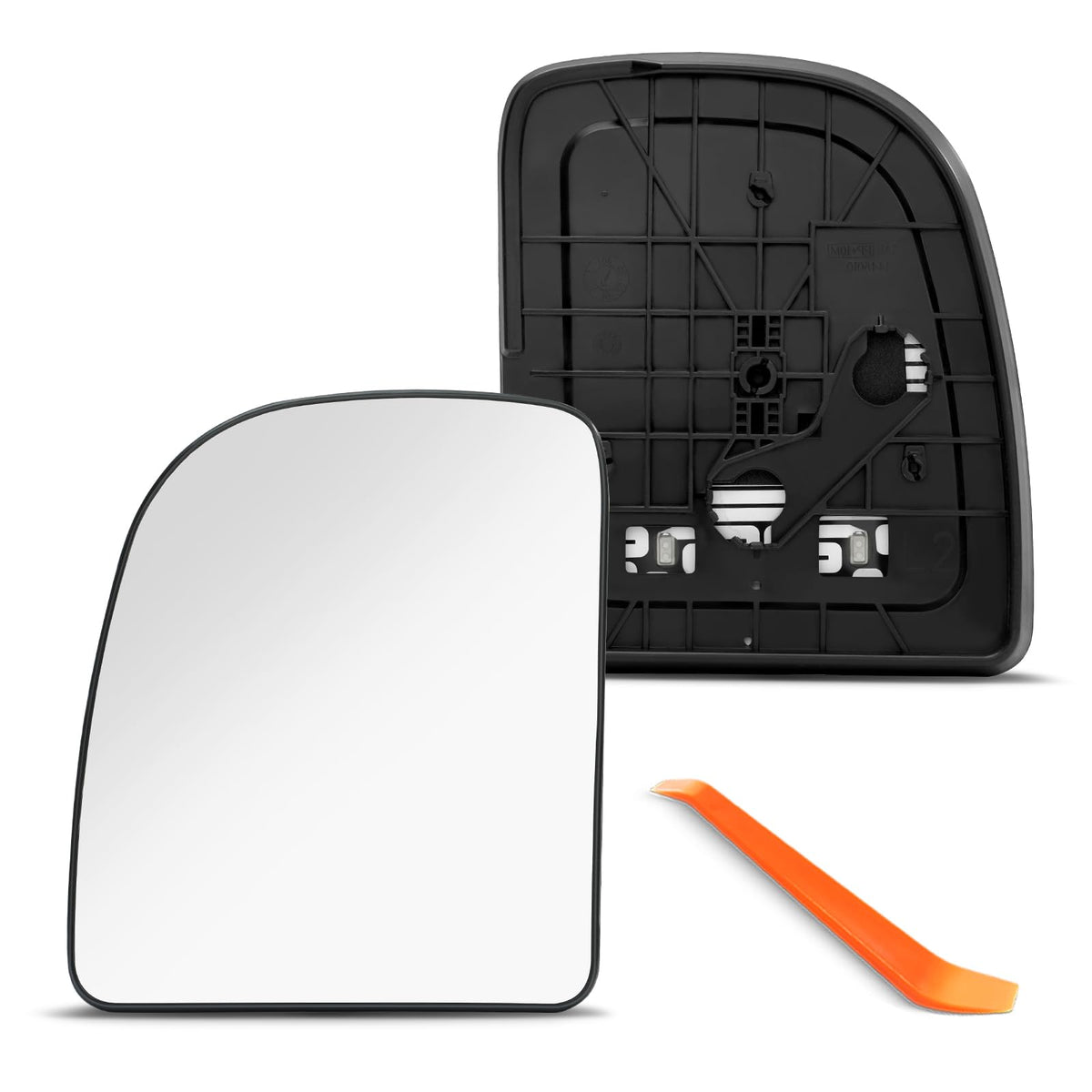 SNEMEEY left-side upper mirror glass for Ford models, precise fit for reliable visibility.