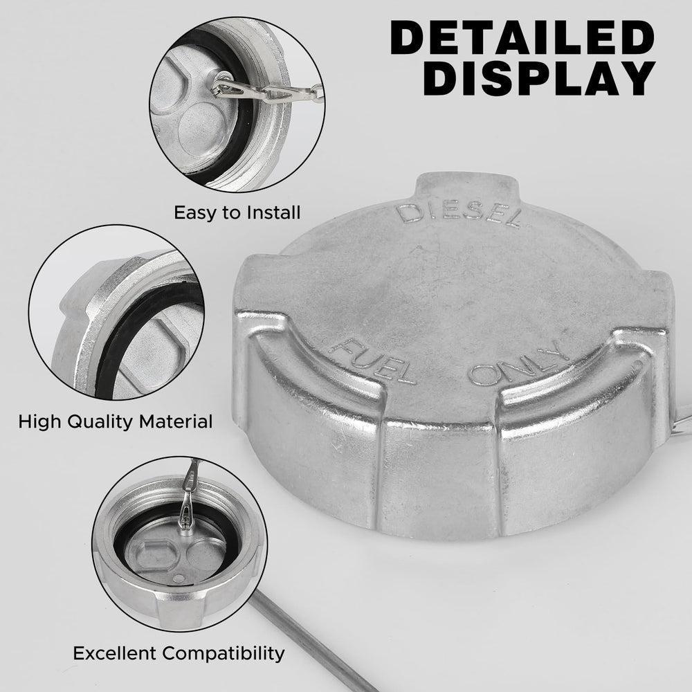 Top-view of Snobli cap on Freightliner M2 demonstrates thread engagement