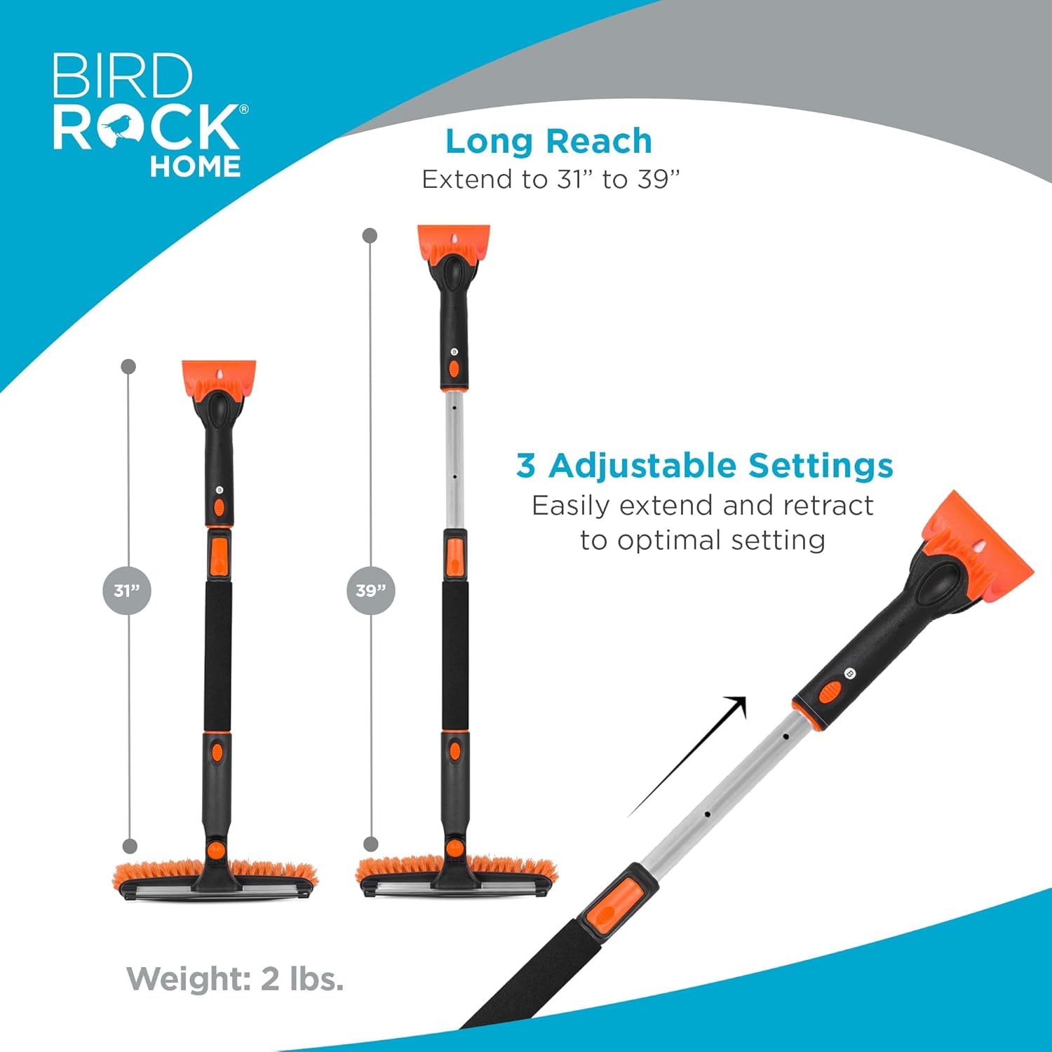 Snow MOOver foam grip handle for secure cold-weather handling.