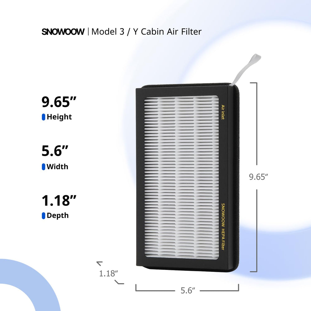 SNOWOOW filter element ribbon-handle close-up enables quick replacements.