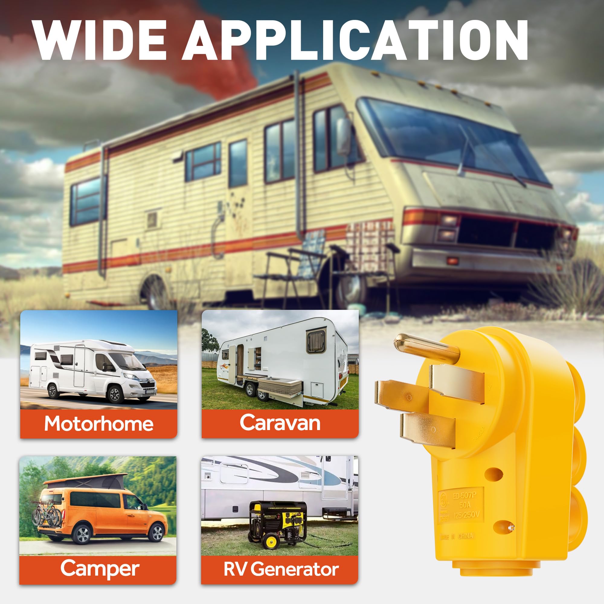 SnowyFox 50A plug in real-life RV scenarios offers dependable power access.