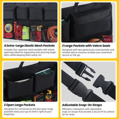 Snuopfy Velcro base keeps organizer steady on uneven roads